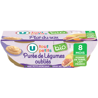 Image de U TOUT PETITS BIO
Plats bébé bols repas bébé purée de légumes oubliés, dès 8 mois