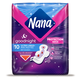Image de Serviettes hygiéniques ultra goodnight NANA paquet