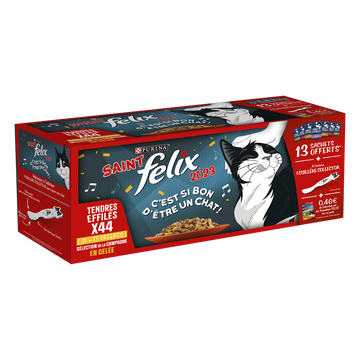 Felix Felix Tendres Effilés En Gelée Campagne 44x85g