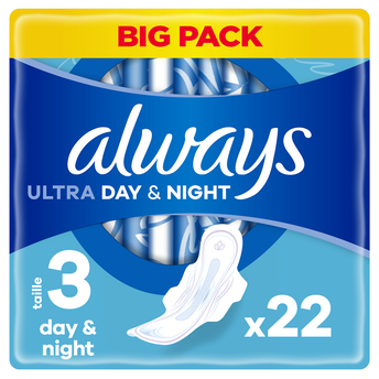 Image de Serviette ultra nuit ALWAYS taille 3 ailettes