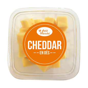 Image de Dés de cheddar, 33%mg, lait pasteurisé, Les Gourmets de L'Europe