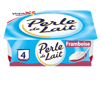 Image de Yaourt sur lit de framboise PERLE DE LAIT