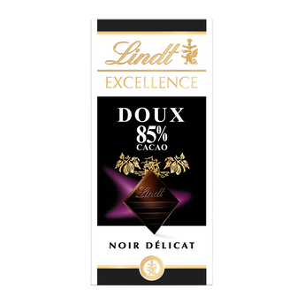 Image de Chocolat Excellence noir 85% cacao doux LINDT, Tablette de