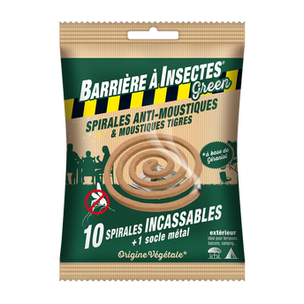 Image de Spirales anti-moustiques à base de géraniol x10 - BARRIERE A