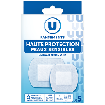Image de U
Pansements spécial peau sensible xl-xxl