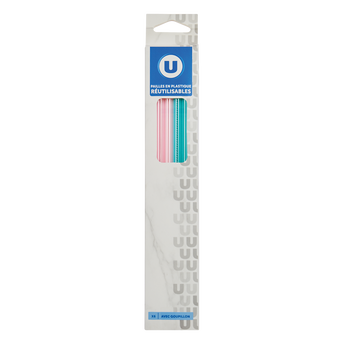 Image de U
Paille réutilisable en plastique x6 avec