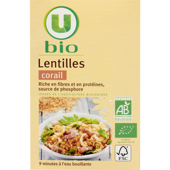Image de U BIO
Lentilles corail, paquet de