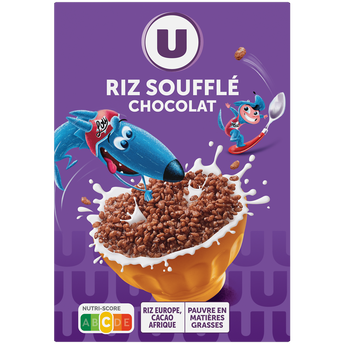 Image de U
Céréales riz soufflé enrobé de chocolat riches en vitamines, paquet