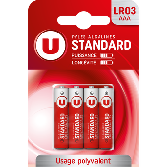 Image de U
Piles Standard, LR03/AAA, 4