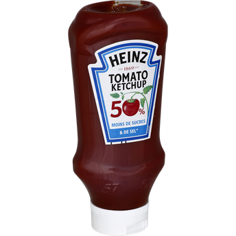 Image de Tomato Ketchup -50% sel & sucre, HEINZ, Top Down