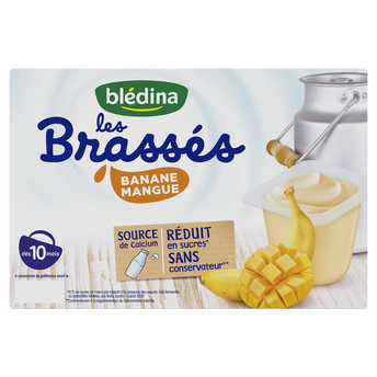 Image de Dessert bébé banane mangue Les Brassés dès 10 mois BLEDINA