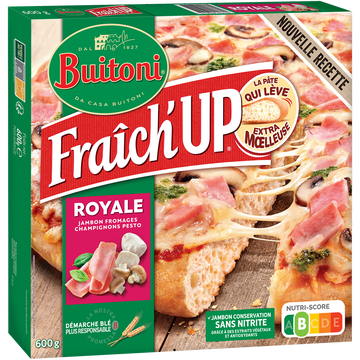 Buitoni Pizza Fraich'up Royale Jambon Fromage Et Champignons Buitoni, 600g