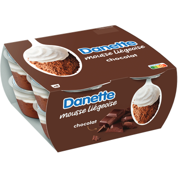 Danone Mousse Au Chocolat Liégeois Danette - 8x80g