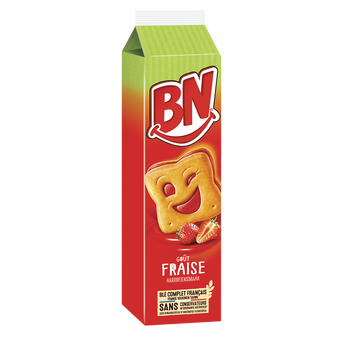 Image de Biscuits fourrés goût fraise BN x16