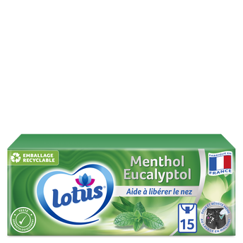 Image de Mouchoirs au menthol et eucalyptus LOTUS, 15
