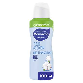 Image de Déodorant Femme anti-transpirant Fleur de coton MONSAVON - Spray