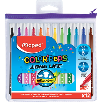 Image de Feutres de coloriage MAPED Color Peps, pack de 12, coloris