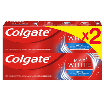 Colgate Dentifrice Max White One Optic Colgate, 2 Tubes De 75ml