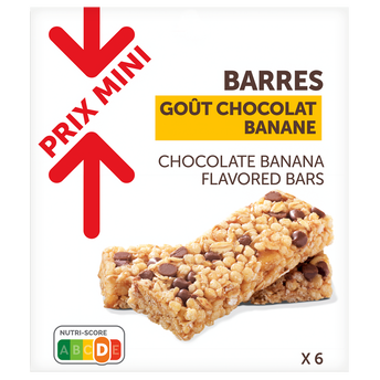 Image de Barres de céréales chocolat banane PRIX MINI, x6