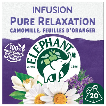 Image de Infusion ELEPHANT bien être relaxation-anti-stress, x20 sachets pyramide
