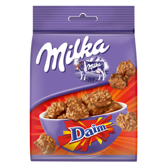 Image de Chocolat au lait et aux éclats de Daim Snax MILKA - Sachet de