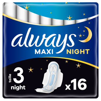 Image de Serviettes ailettes ALWAYS maxi night T3