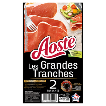 Image de Jambon cru, AOSTE, 2 grandes tranches de