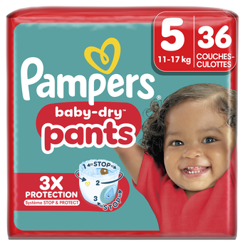 Image de Culottes PAMPERS baby-dry géant T5