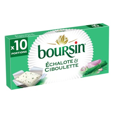 Boursin Fromage À Tartiner Echalote & Ciboulette Boursin - 10 Portions 160g