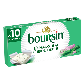 Boursin Fromage À Tartiner Echalote & Ciboulette Boursin - 10 Portions 160g