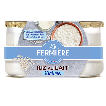Image de Riz au lait nature LA FERMIERE - 2 pots de