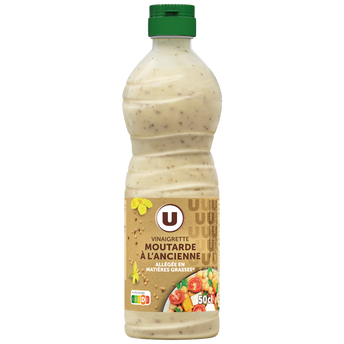 Image de U
Vinaigrette allégée en matières grasses à la moutarde à l'ancienne bouteille de