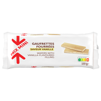 Image de Gaufrettes fourrées saveur vanille PRIX MINI