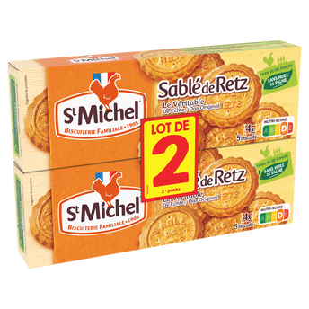 Image de Biscuits Sablés de Retz ST MICHEL, lot de 2 paquets, soit