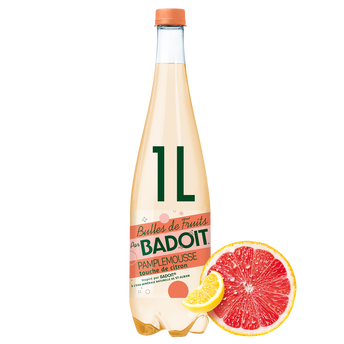 Image de Eau gazeuse aromatisée pamplemousse/citron BADOIT BULLES DE FRUITS