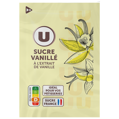 Sucre vanillé étui de 10 sachets - 7,5g - Super U, Hyper U, U Express 