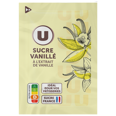 Sucre vanillé étui de 10 sachets - 7,5g - Super U, Hyper U, U Express 