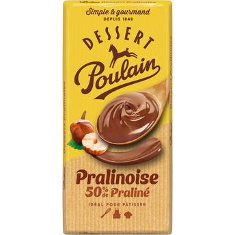 Image de Tablette Chocolat Noir Pralinoise à patisser POULAIN