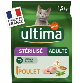 Image de Croquettes pour chat stérilisé au poulet ULTIMA