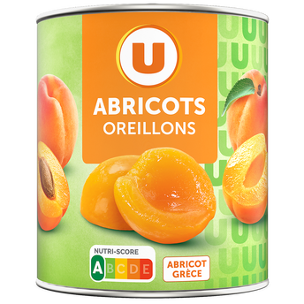 Image de U
Oreillons d'abricots au sirop léger U, boîte 4/4
