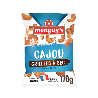Image de Noix de cajou grillées à sec pointe de paprika 170g