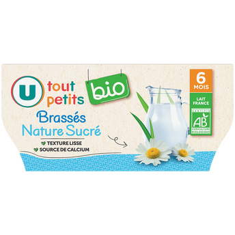 Image de U TOUT PETITS BIO
Dessert lacté Bébé nature dès 6 mois