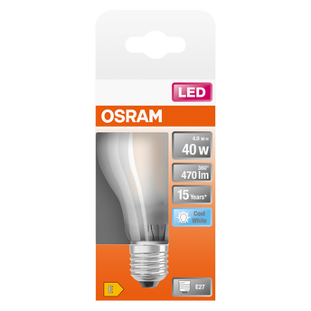 Image de Ampoule led filament OSRAM ronde 40W sulot E27 blanc