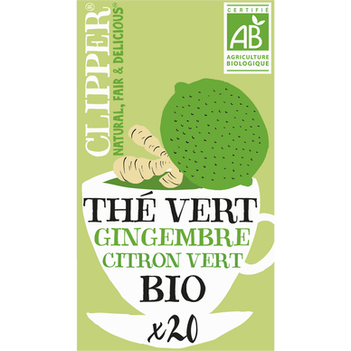 Thé Vert Bio au Citron Clipper 20s