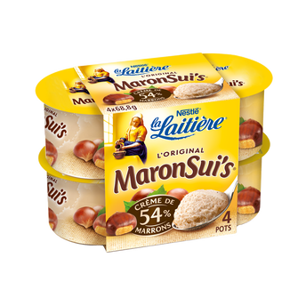 Image de Mousse de marrons Maronsuis LA LAITIERE - 4 pots de