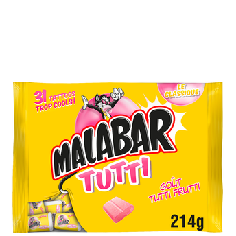 Image de Chewing gum Tutti Frutti MALABAR - Sachet de