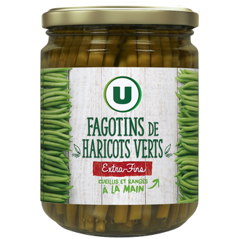 Image de U
Haricots verts extra-fins en fagotins - Bocal de 220g net