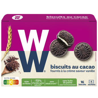 Image de Biscuits cacao fourrés vanille WW -  4x4