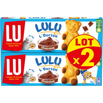 Image de Gâteaux fourrés au chocolat L'Ourson LuLu LU - 2 boîtes de