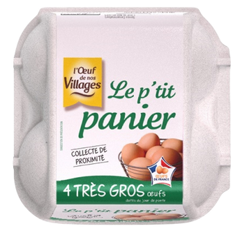 Image de Très gros oeufs P'TIT PANIER L'OEUF DE NOS VILLAGES - Boîte de